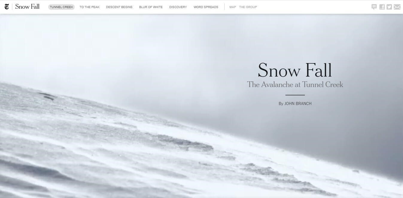 Первый лонгрид – материал The New York Times